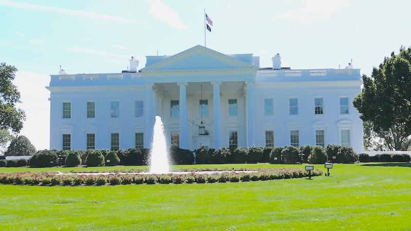 Ansicht auf das weiße Haus in den USA