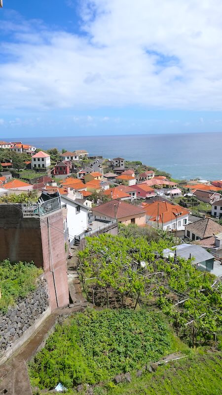 madeira-seixal-blick-von-oben-auf-die-bucht Blick von Balkon unseres Ferienhauses auf Seixal.
