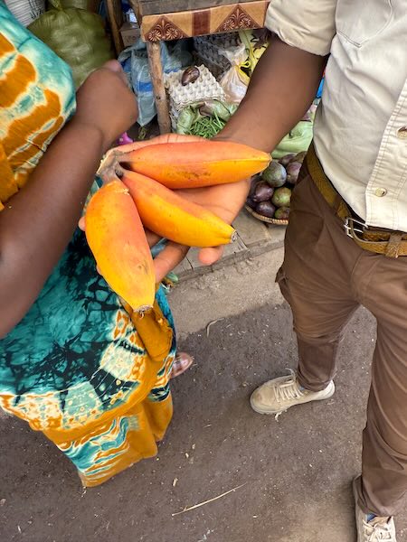 tansania-lake-manyara-mto-wa-mbu-markt-5 Rote Bananen sind eine Spezialität in Mto wa Mbu in Tansania.